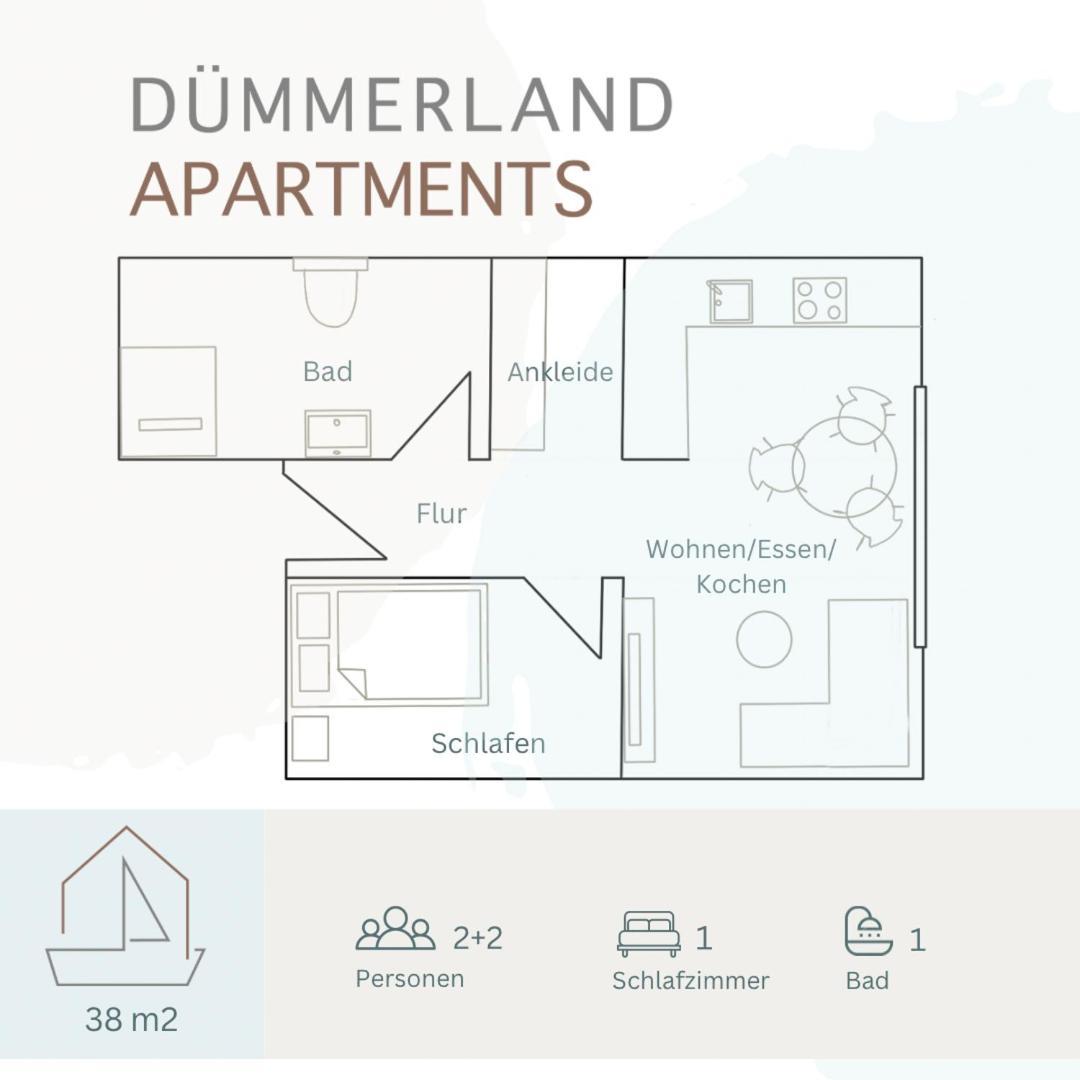 Duemmerland Apartments Lemfoerde Экстерьер фото